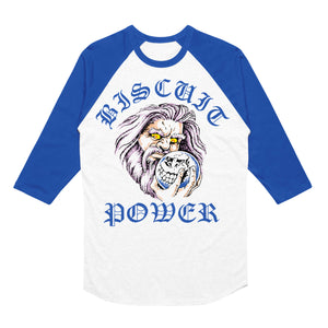Wizard White/Royal Raglan Baseball Shirt