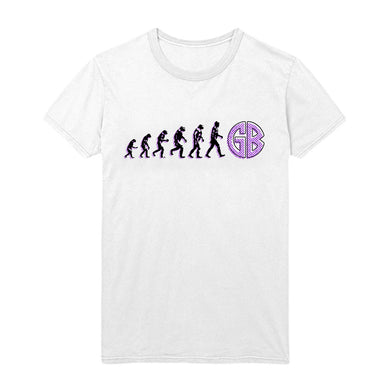 Evolution Purple Print White T-Shirt