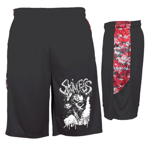 Savagery Black With Red Digicamo Shorts